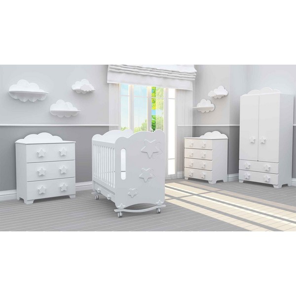Продукт Bambino Casa Stelle Grandi Felici Bianco - Скрин Бял - 0 - BG Hlapeta